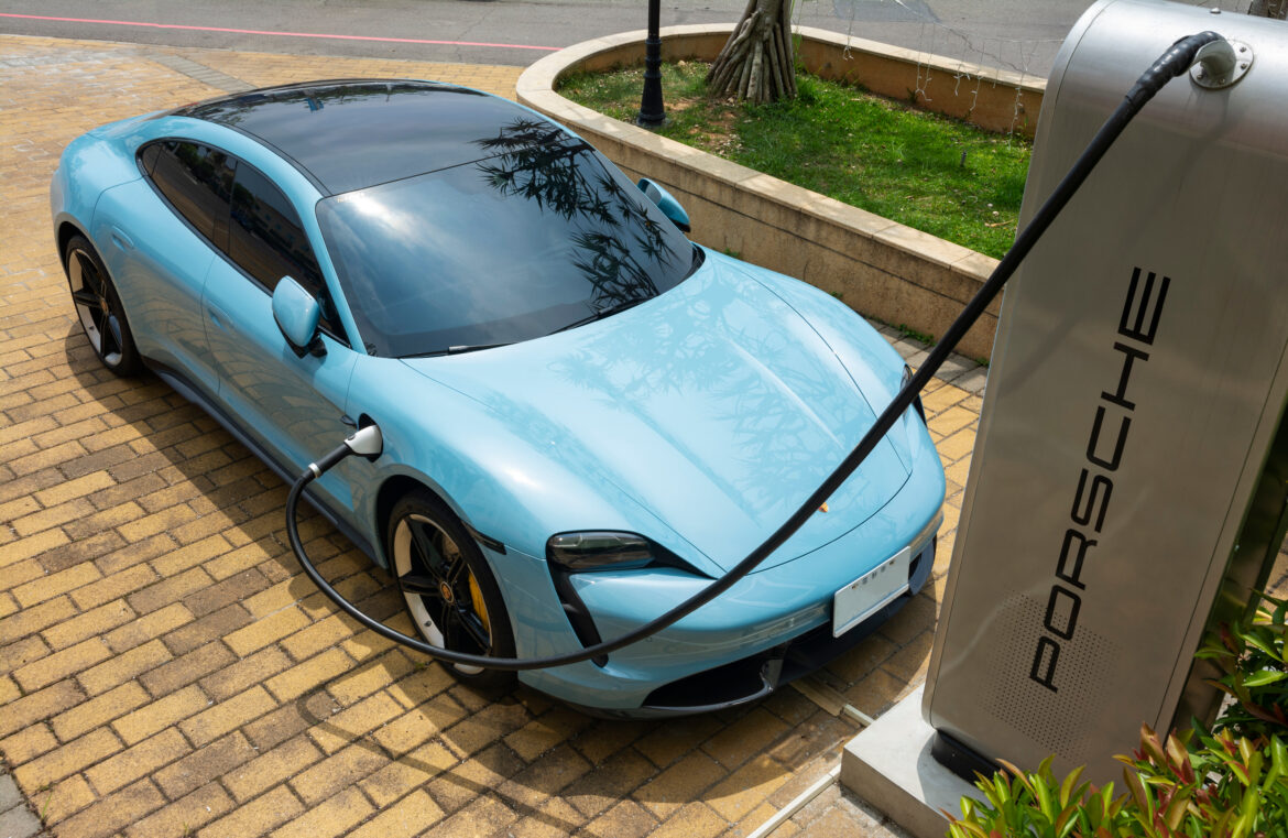 Electric Car on Charging