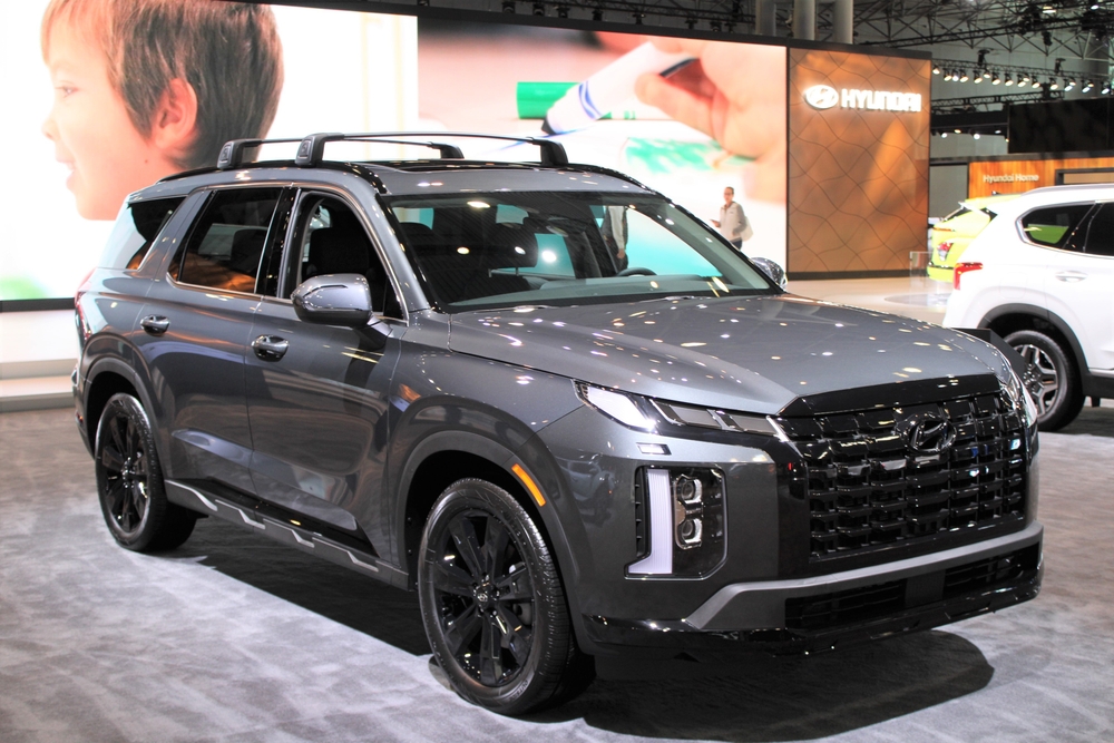  All New 2023 and 2024 Hyundai Palisade SUV on display at the New York Auto Show.